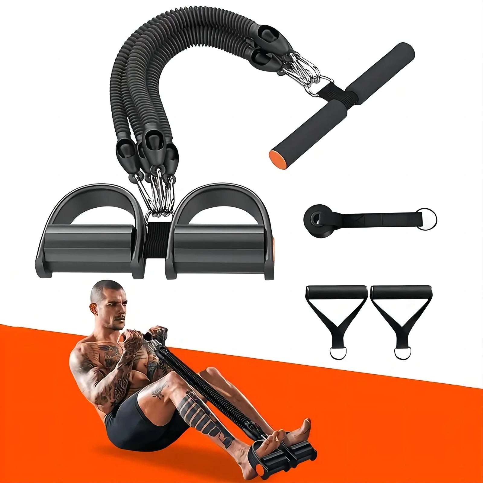 Fhizio Pedal Resistance Band Puller – Full Body Toning & Stretching Tool for Home Workouts