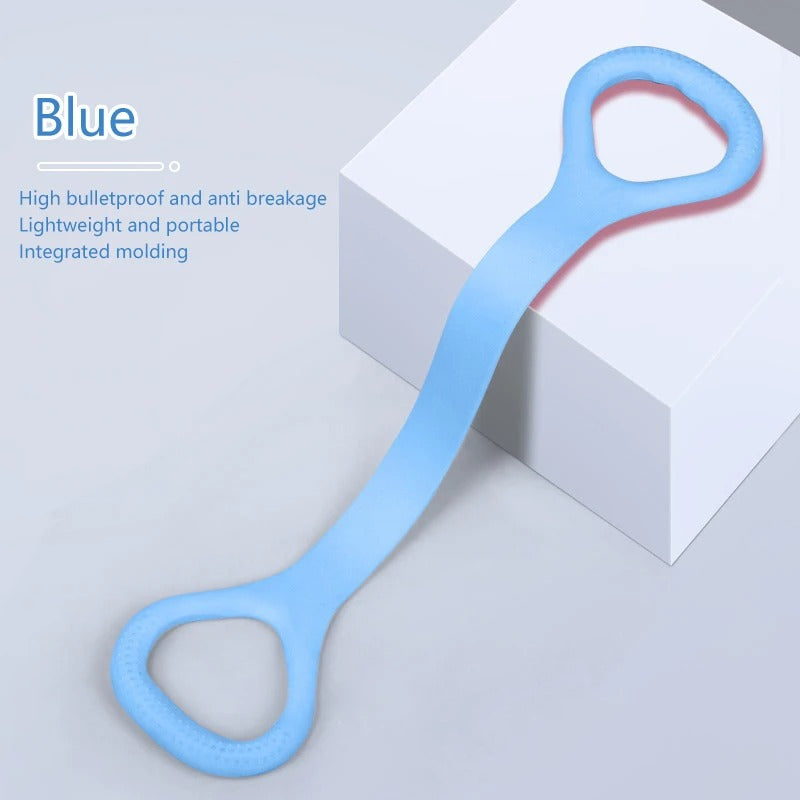 Fhizio Silicone Resistance Back Tension Rope – Portable Stretch & Posture Band for Yoga & Home Fitness
