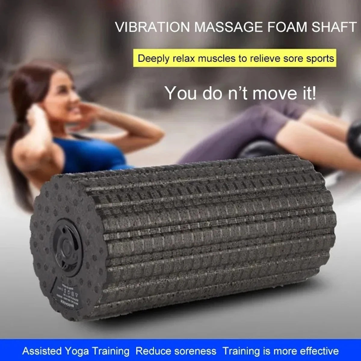 Fhizio Electric Vibration Foam Roller – Deep Tissue Muscle Recovery & Pain Relief