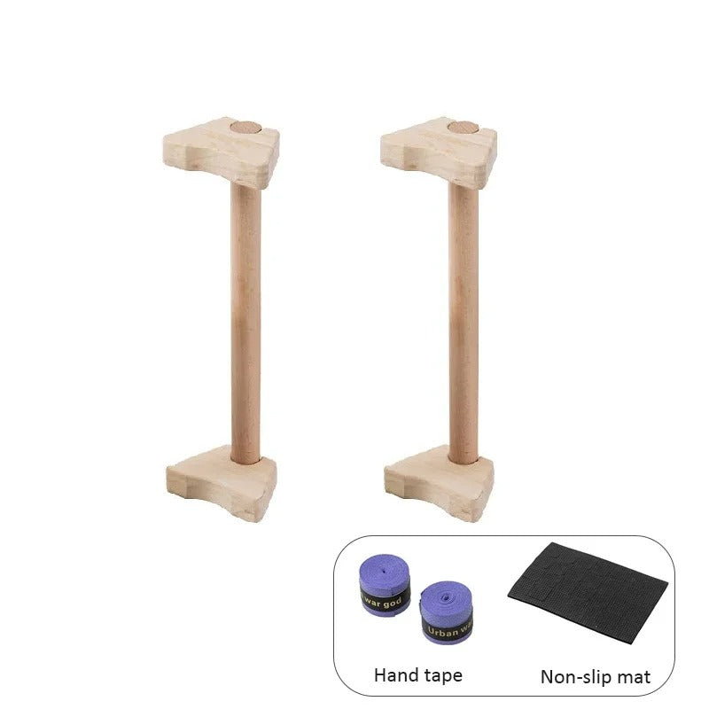 Wooden Push-Up Bars with Anti-Slip Grip – Comfortable, Sweat-Resistant & Non-Slip Base for Home Fitness & Calisthenics