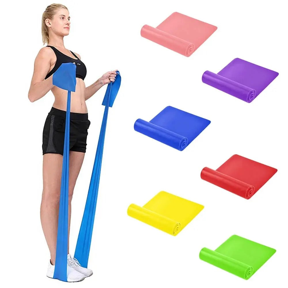 Fhizio Latex Resistance Bands – Multi-Color Stretch & Rehab Exercise Bands
