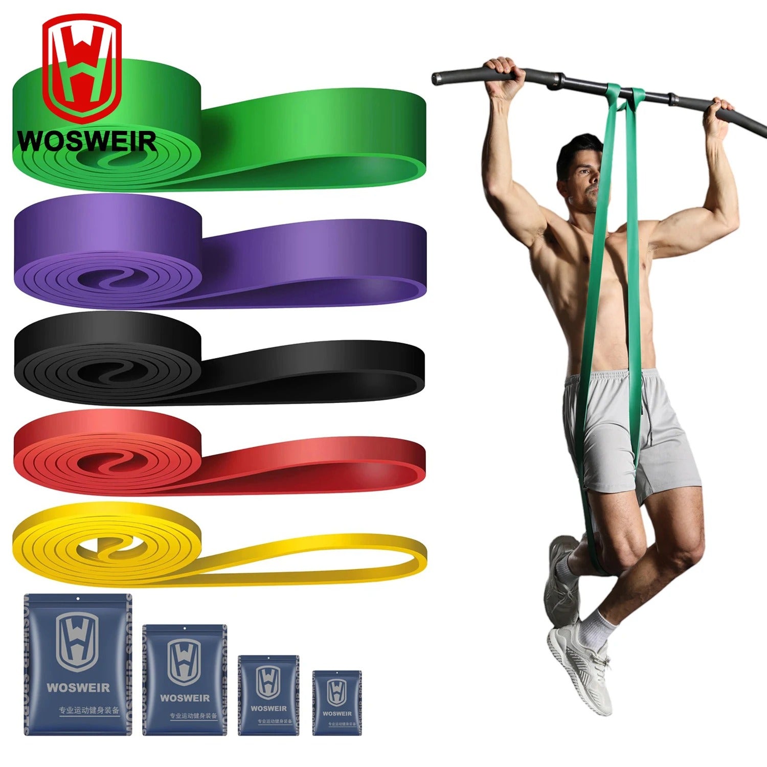 Fhizio Resistance Bands for Pull-Up Assistance