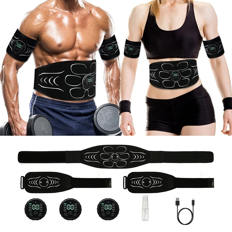 EMS Abs Muscle Stimulator Pad – Wireless Ab Toning Belt for Home Fitness & Recovery