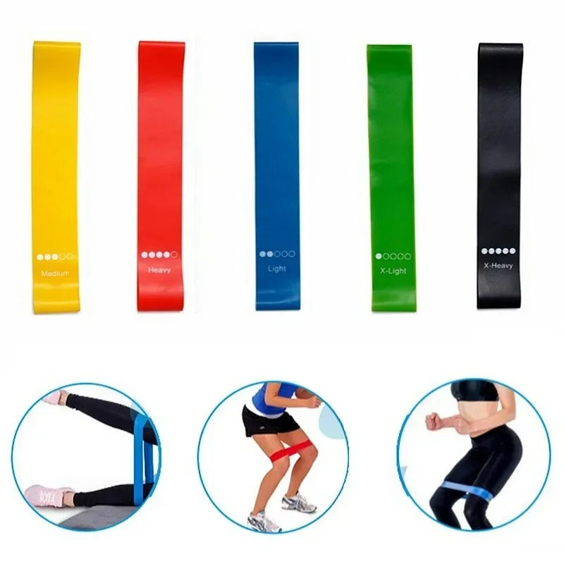 Fhizio Loop Resistance Bands Set – 5 Levels for Glute, Leg & Home Workouts
