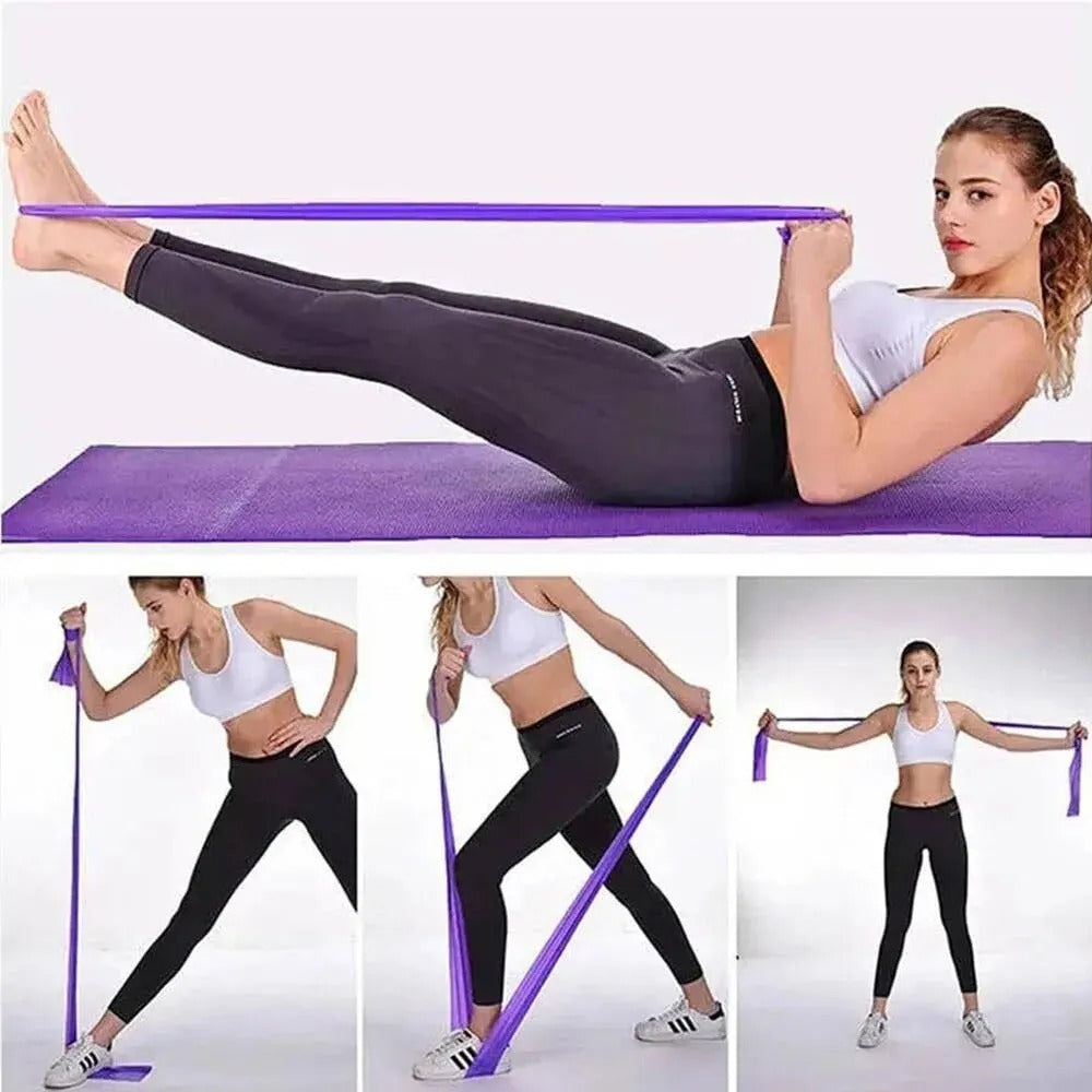 Fhizio Latex Resistance Bands – Multi-Color Stretch & Rehab Exercise Bands