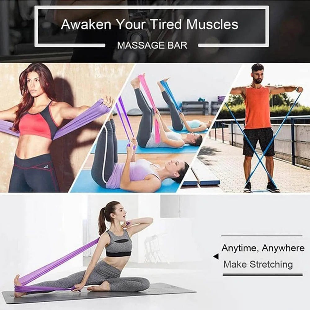 Fhizio Latex Resistance Bands – Multi-Color Stretch & Rehab Exercise Bands