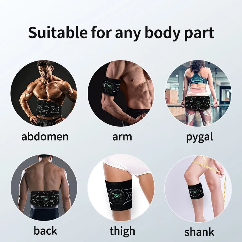 EMS Abs Muscle Stimulator Pad – Wireless Ab Toning Belt for Home Fitness & Recovery