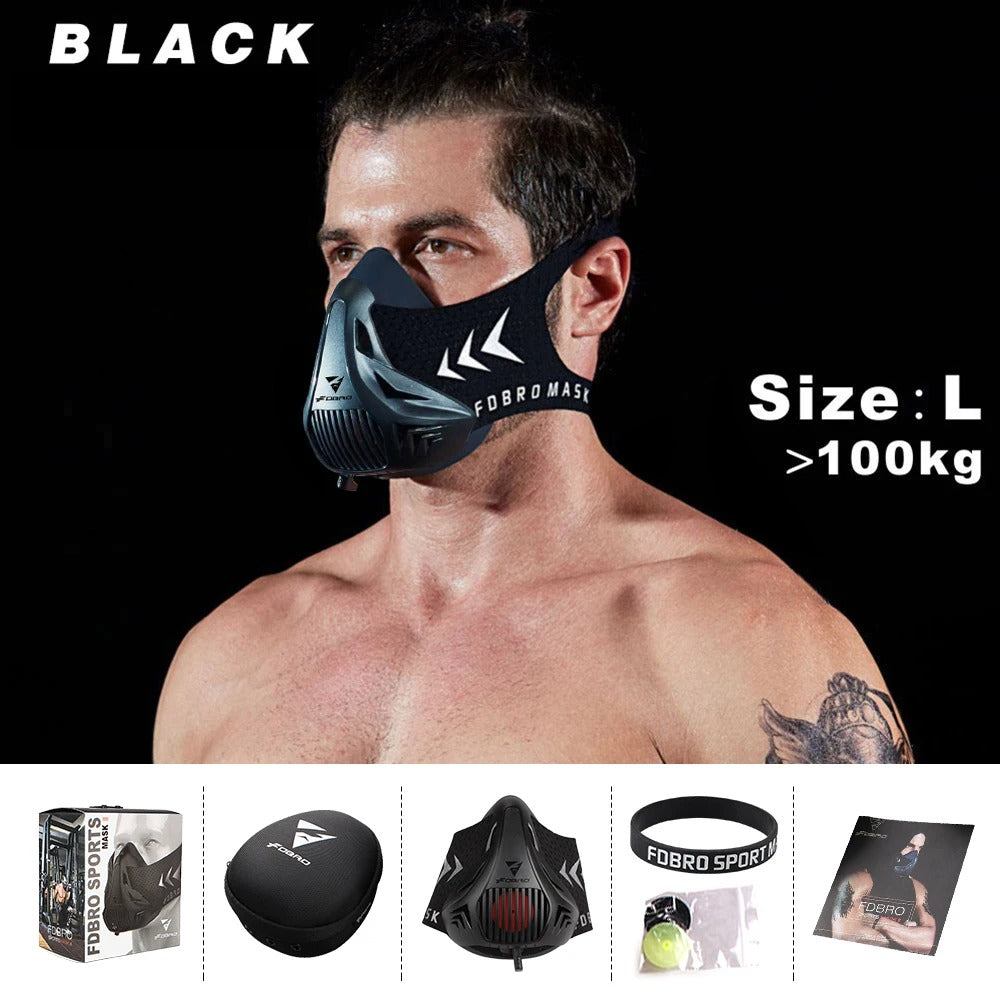 Fhizio Elevation Training Mask – Adjustable Breathing Resistance Mask for Cardio, HIIT & Endurance