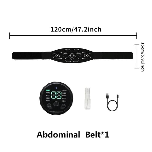 EMS Abs Muscle Stimulator Pad – Wireless Ab Toning Belt for Home Fitness & Recovery