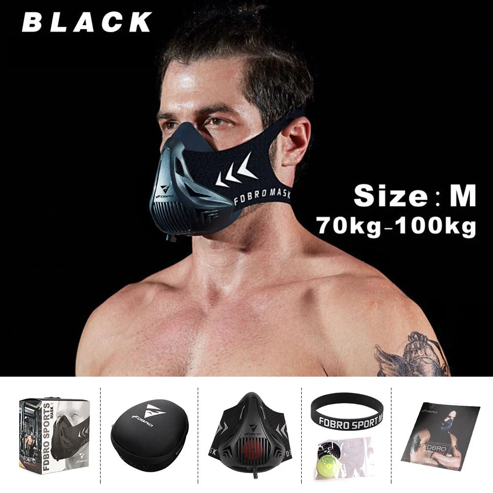 Fhizio Elevation Training Mask – Adjustable Breathing Resistance Mask for Cardio, HIIT & Endurance
